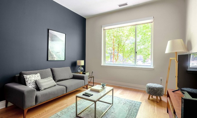George Washington University Apartment | Gorgeous Foggy Bottom 1BR w/Gym, walk to GWU, Metro, by Blueground