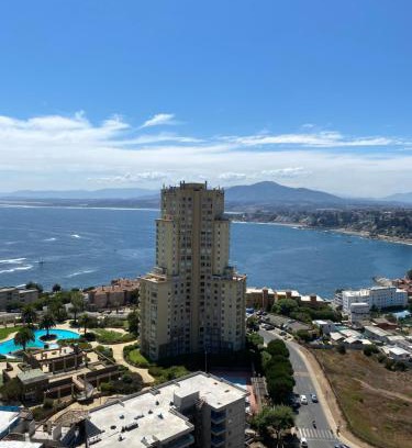 Concon Apartment | Gran Vista al Mar Moderno Depto Costa Montemar