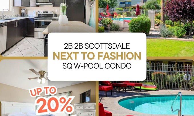 Fashion Square Apartment | Great 2BR FULL CONDO w/Pool by FS Mall & Bars