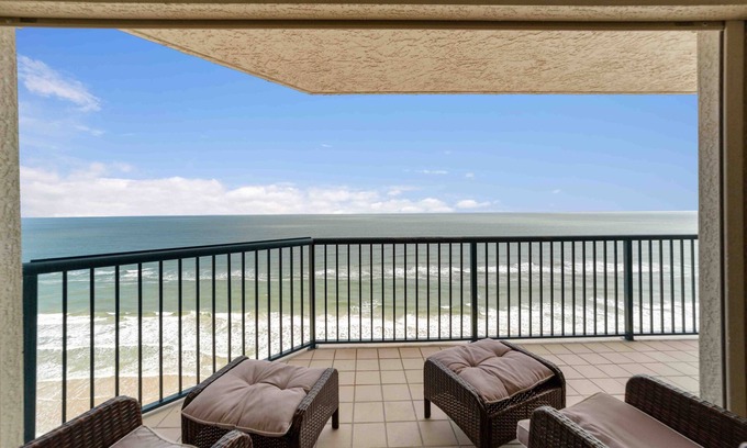 Daytona Beach Shores Condo | Great ocean view and great location - enjoy the sun, sand and waves