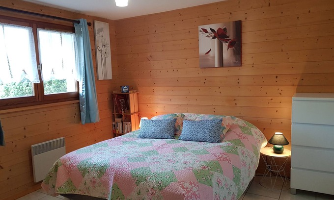 Tendon Ski Chalet | Ground floor apartment in Vosges chalet overlooking the valley.