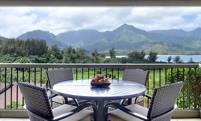 Princeville Condo | Hanalei Bay Resort 9323 By Parrish Kauai - great ocean and bay views with AC!