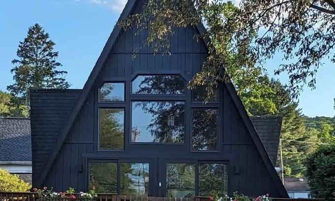 Harveys Lake House | Harveys Lake A-Frame with Hot Tub and Steam Sauna
