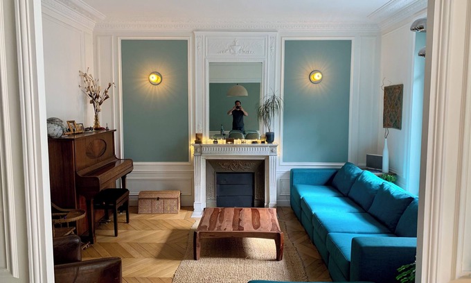 Combat Apartment | Haussmann family haven between Park Buttes Chaumont & Canal Ourcq/Paris Plage