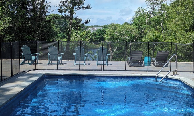 Hyannis Port Cottage | Heated saltwater pool! Walk to beach! Lakefront!