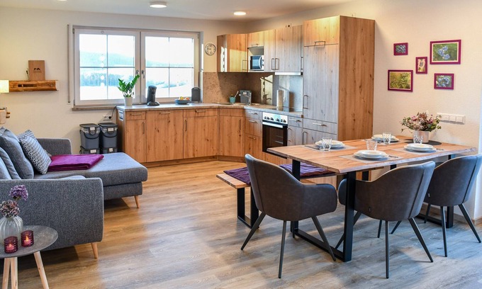 Lauterbach Apartment | Heidelbeere, 69qm, barrierefrei, große Terrasse, 2 Schlafzimmer, max. 6 Personen