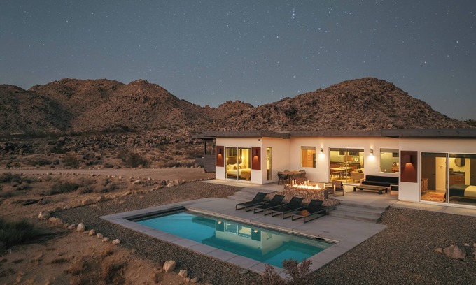 Joshua Tree House | Here Now Haven: Pool, Spa & Mountain Views