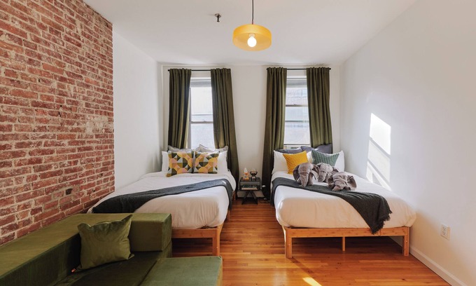 Historic Downtown Apartment | Hidden gem 2-bedroom apartment with WiFi, AC in Hoboken mins to NYC
