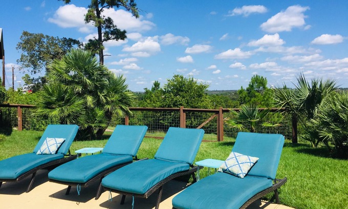 Bastrop House | Hill Top Retreat with Heated Pool/Hot Tub Stunning views and Massive Game room!