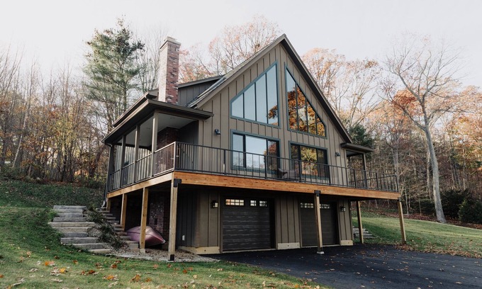 West Brookfield House | Hillside Hideaway: full family home, 250 ft from the lake shore. Dog friendly!