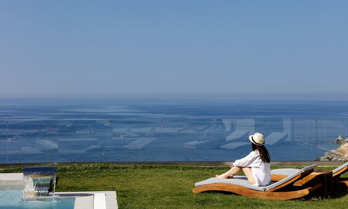 Lygaria Villa | Hillside luxury villa overlooking & walking distance to Ligaria beach