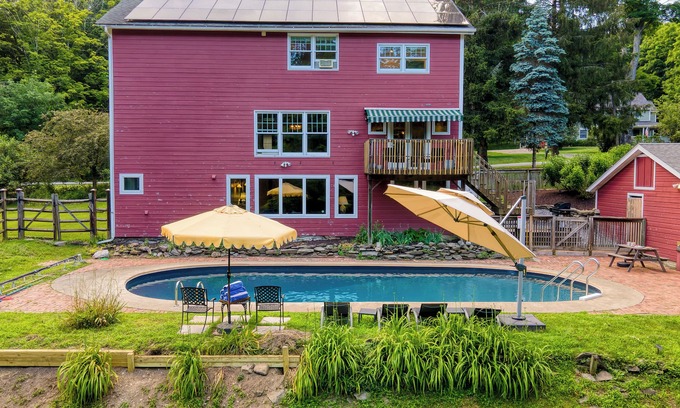 Clinton Corners House | Historic Barn Retreat w/Pool & Pond Views | Longview Pond Lodge by AvantStay
