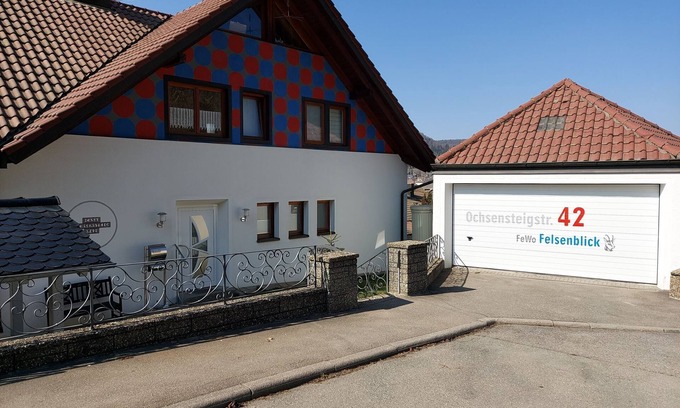 Albstadt Apartment | Holiday Apartment 'Felsenblick' with Balcony and Wi-Fi