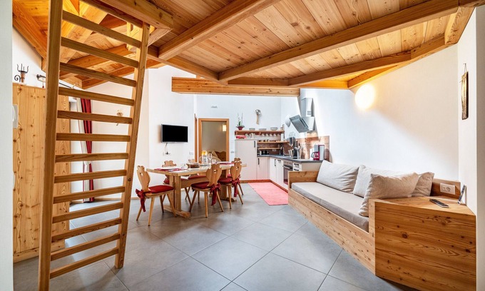 Racines Apartment | Holiday Apartment "Larch Soge Apt Paula" with Mountain View, Private Terrace & 2 Balconies