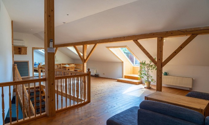Pfaffing Apartment | Holiday flat "Zellbachblick - 380qm" with private terrace between Munich and Lake Chiemsee