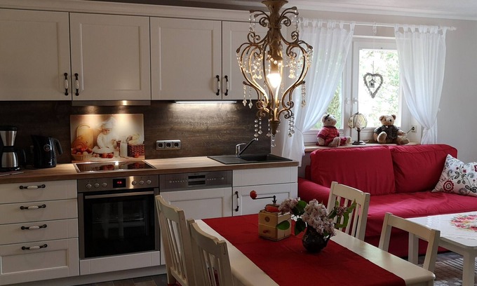 Krakvitz House | Holiday Home 'Fairy Tale Garden Hansel and Gretel' with Private Terrace, Private Garden and Wi-Fi