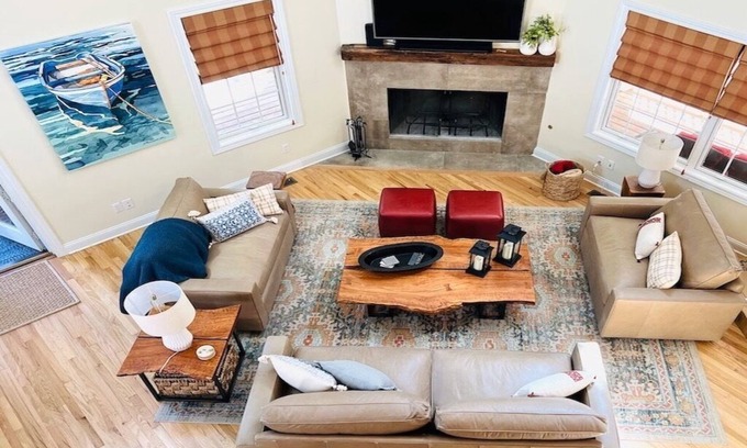 Union Pier House | Home w/heated pool, hot tub, pickleball court, 1/2 court basketball and fire pit