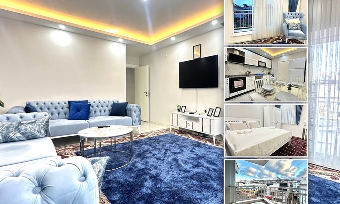 Kepez Apartment | HOMELY! Design Apartment Antalya 2+1 Parking, Balcony, AC, 100Sqm!