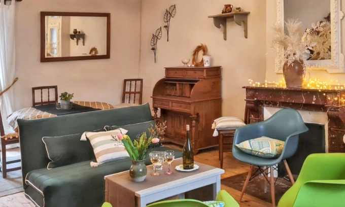 Mauzun House | Homerez - Charming House in Mauzun with Garden and Flowered Patio