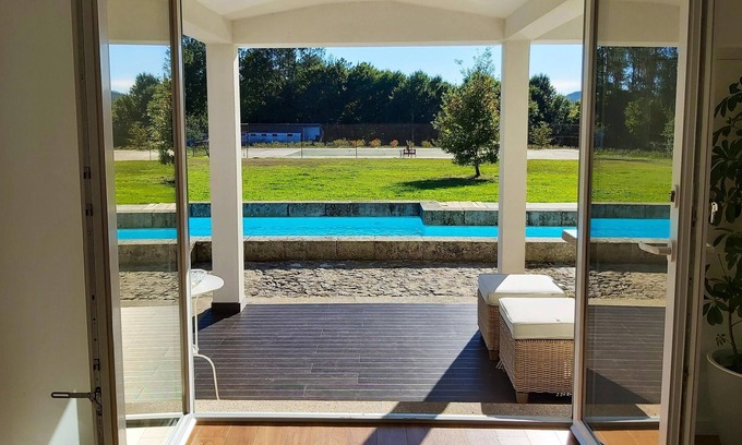 Sao Pedro do Sul Villa | Homerez - Villa for 16 ppl. with swimming-pool and terrace at São Pedro do Sul