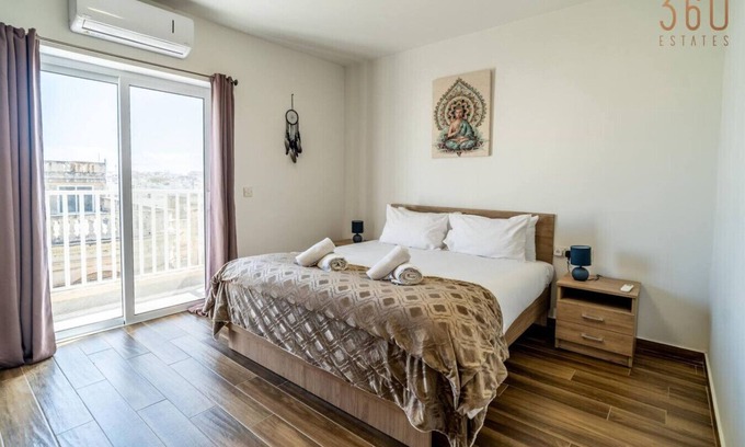 Birkirkara Apartment | Homey 1BR home with Balcony in Heart of Malta!