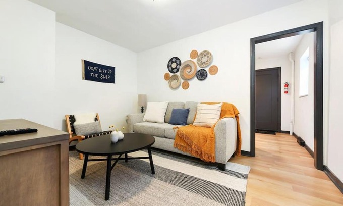 Lower Lawrenceville Apartment | HostWise Stays - Pet Friendly Butler St Apt, Ground Floor with Private Entrance