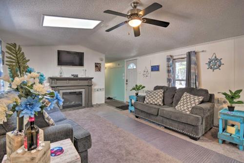 Prudenville House | Houghton Lake Area Home with Fire Pit and Yard!