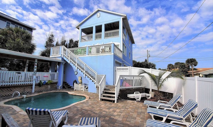 Port Canaveral House | House On Oceanfront Property - Oceanview, Pool, Beach Access, Sleeps 12
