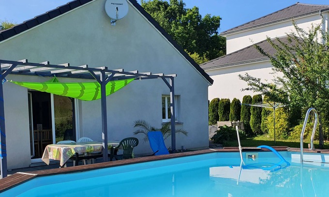 Montfaucon House | House with swimming pool at 450m altitude in Montfaucon