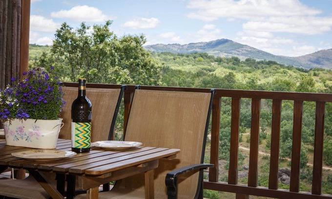 Horcajuelo de la Sierra Ski Chalet | In the Medium you can enjoy a large terrace with barbecue and a small front patio