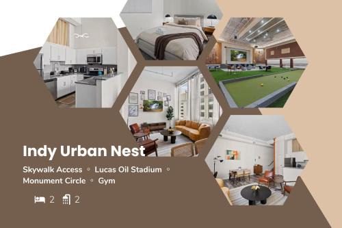 Mile Square Apartment | Indy Urban Nest - Sleeps 8 - Skywalk Access - Convention Center