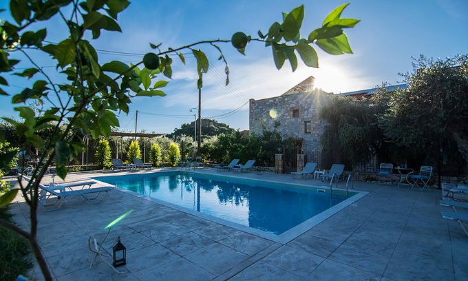 Lefktron Villa | Io Villa 3 a little stone castle with pool