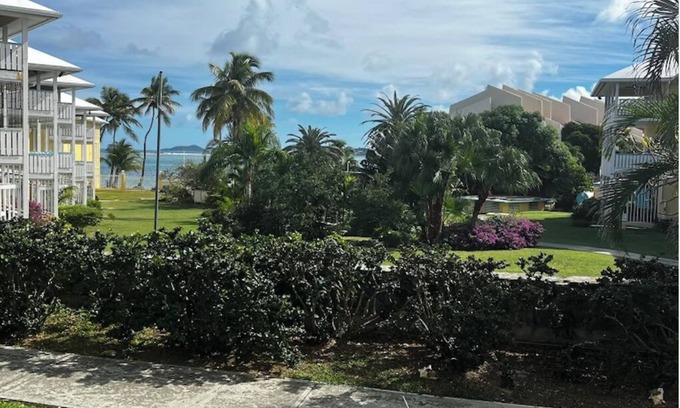 Estate Golden Rock Condo | Island Carribean Getaway! 1 King bed! 2BR/2BA Condo with beach access and pool!