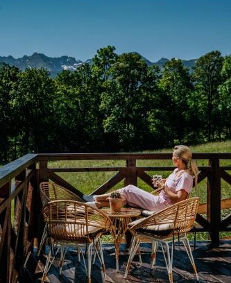 Zakopane House | Jurta na Wypasie - luksusowy namiot z widokiem na góry - Jacuzzi, Sauna, Split AC, Private, Star View