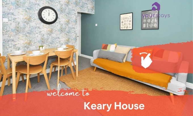 Stoke-on-Trent House | Keary House by YourStays, Stoke, with a touch of Scandinavia, 3 bedrooms, BOOK NOW!