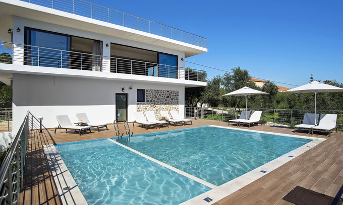 Kalyves Villa | Kera Green Private Villa with heated salt water pool.
