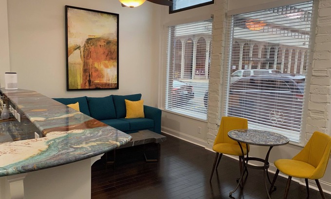 Downtown Greensboro Condo | King Bed and Huge Windows in the Heart of Downtown Greensboro