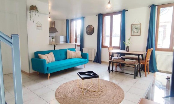 Sens Apartment | L'Echapée SENSée Duplex 3 chambres Centre 500m Cathédrale