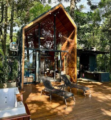 Sao Francisco de Paula Ski Chalet | La negra - cabana entre araucárias