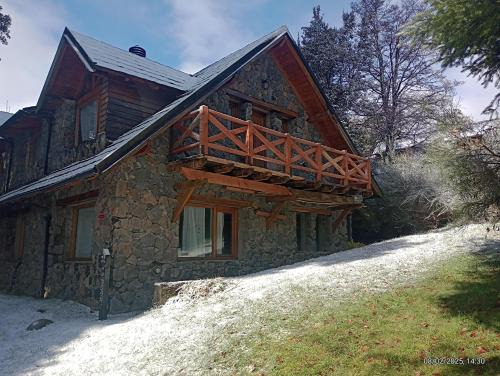 La Villa Ski Chalet | LA Nevadita, Chalet cabin located near the center- It includes suite room with double bed and another 2 bedrooms with two singles beds- Living room fireplace, Hot water, WI-FI
