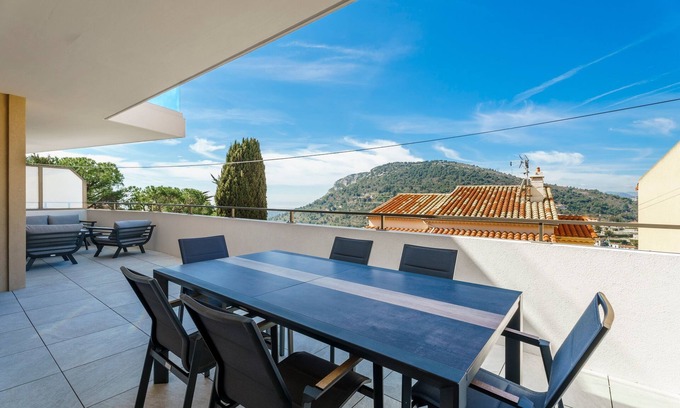 La Turbie Apartment | La Pinède de La Turbie - Appt vue mer et montagne