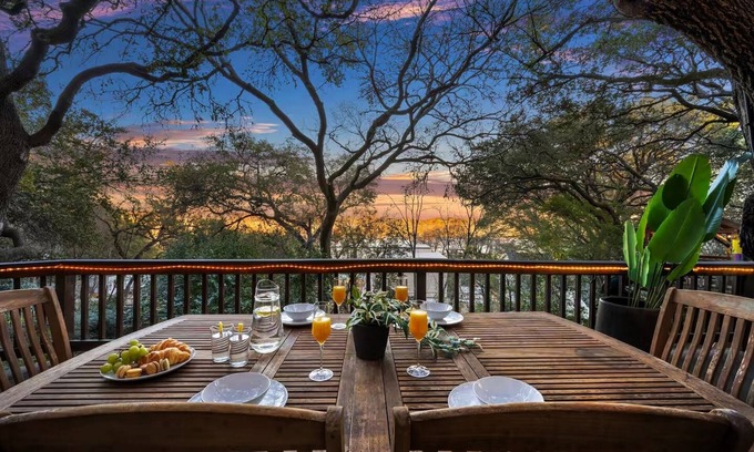 Island On Westlake House | Lake Austin Treehouse Huge Deck + Firepit