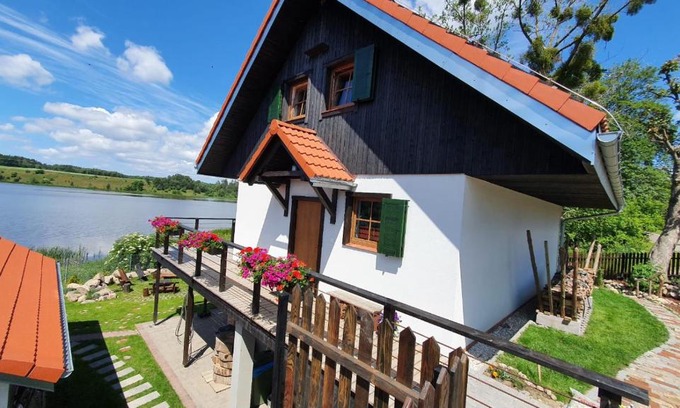 Debnica Kaszubska House | Lake House Podwilczyn with sauna, beach, amazing view, forests and bikes