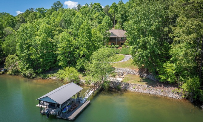 Nebo House | Lake James Retreat: Large Private Lakefront Home