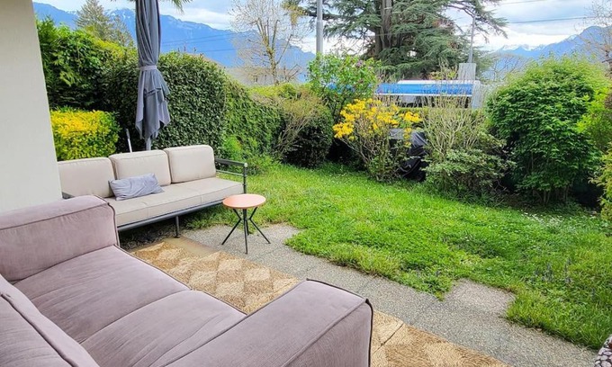 La Tour-de-Peilz Apartment | Lake side(5min)/fire place/garden/freeparking/45m2