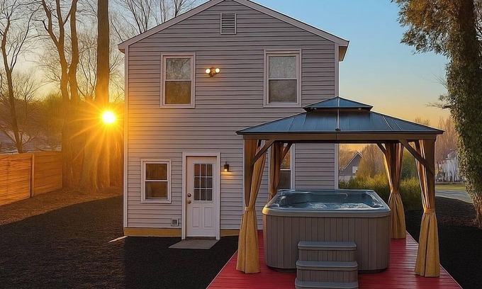 Plymouth House | Lakefront Cottage in Connecticut - Hot Tub, Fire Pit, Game Room - Fall Escape