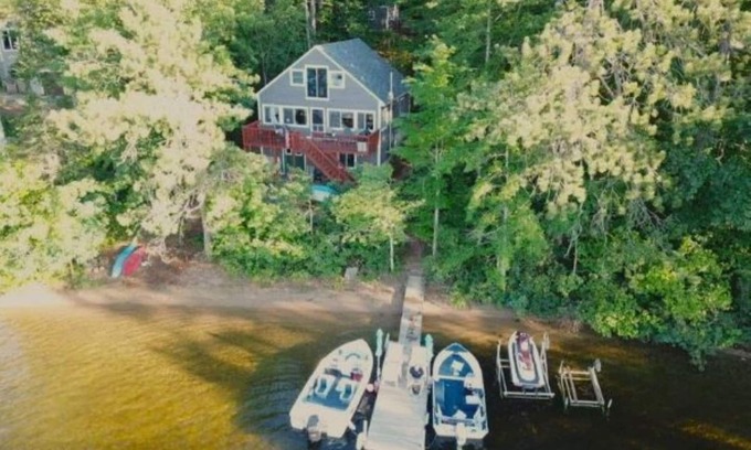 The Bays Cottage | Lakefront Cottage with 100' Sandy Beach, Dock, Views and Game Room.