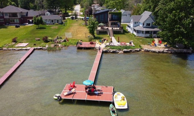 Gilford House | Lakefront Luxury|Games room, Steam rooms,Lake toys