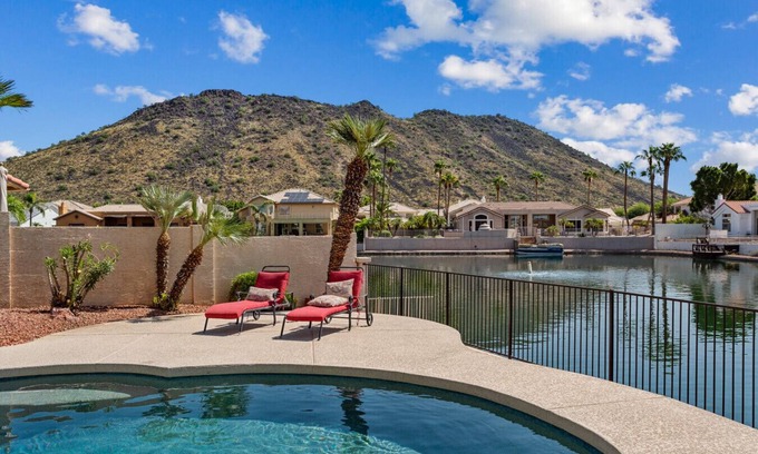 Arrowhead Lakes House | Lakefront Oasis with Heated Pool and Mountain Views