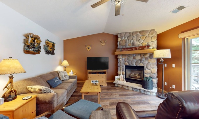St Germain Condo | Lakeside condo with brand-new kitchen appliances, firepits, & easy trail access